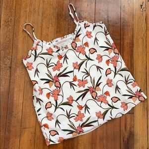 LOFT Floral Ruffle Cami